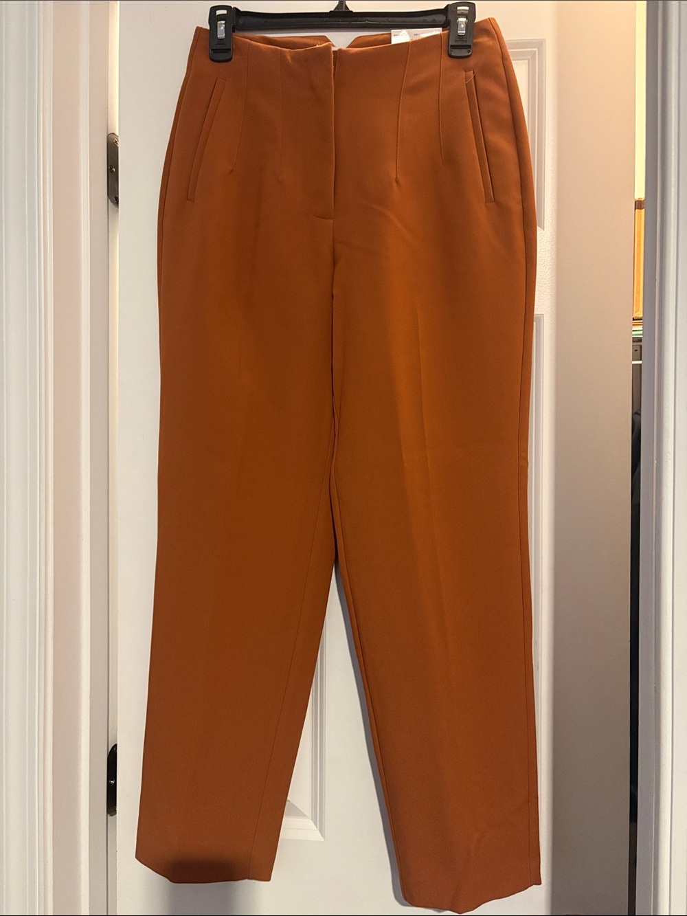 Nine West - Women's Tailored High-Waist Pants in Rust